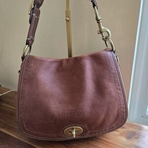 Coach Legacy 65th Anniversary Saddle Flap Brown Whiskey Bag Purse Satchel 11134